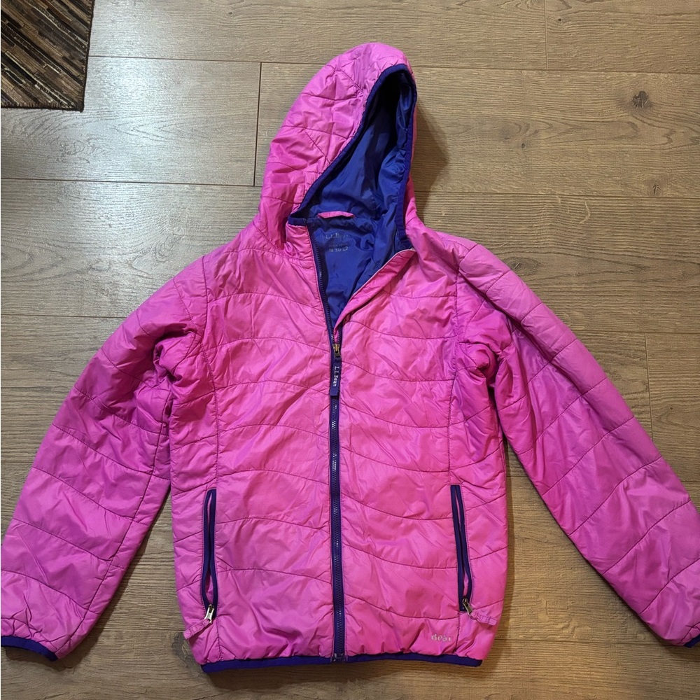 LL Bean Pink/Purple Hooded Jacket